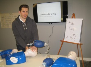 First aid and CPR training class in Canada